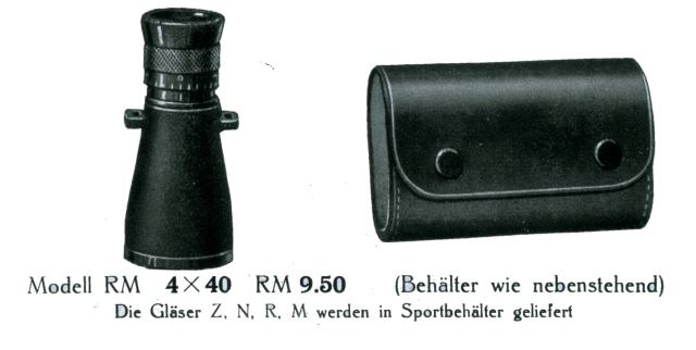 Abbildung des 4x40 Galilei Glases mit Behälter