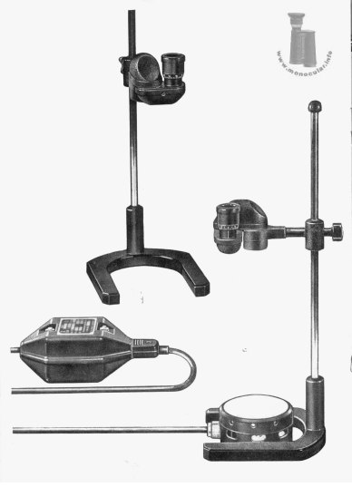 VEB Zeiss Katalog mit Hufeisenstativ und Beleuchtungstisch